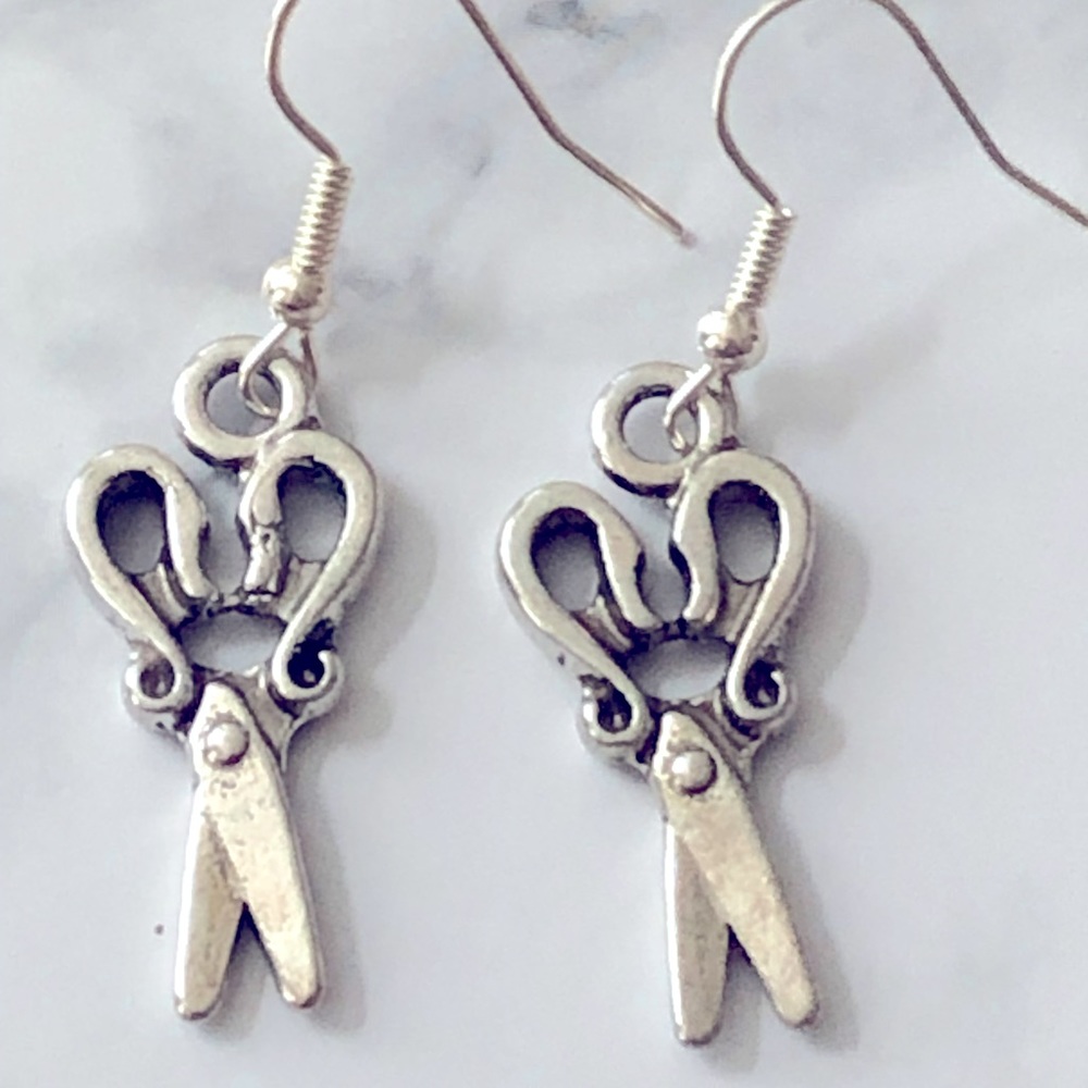 New Scissors Shears Cute Fun Dangling Quilter Handmade Earrings Haircut Stylist